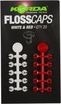 Korda Floss Caps - White/Red