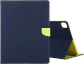 Voor iPad Pro 12.9 (2020) GOOSPERY FANCY DAGBOEK Horizontale flip PU lederen tas met houder & kaartsleuven en portemonnee (marineblauw)