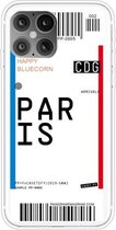 Voor iPhone 12 mini Boarding Pass Series TPU telefoon beschermhoes (Parijs)