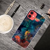 Schokbestendig geverfd transparant TPU-beschermhoesje voor iPhone 12 mini (aquarelinkt)