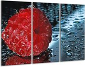 Glasschilderij Fruit - Rood, Grijs, Wit - 120x80cm 3Luik - Foto Op Glas - Geen Acrylglas Schilderij - GroepArt 6000+ Glas Art Collectie - Maatwerk Mogelijk
