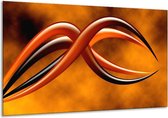 Peinture sur verre Abstrait | Marron, jaune, noir | 120x70cm 1Hatch | Tirage photo sur verre |  F000359