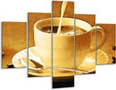 Peinture sur verre Café | Marron, jaune | 100x70cm 5Liège | Tirage photo sur verre |  F004646