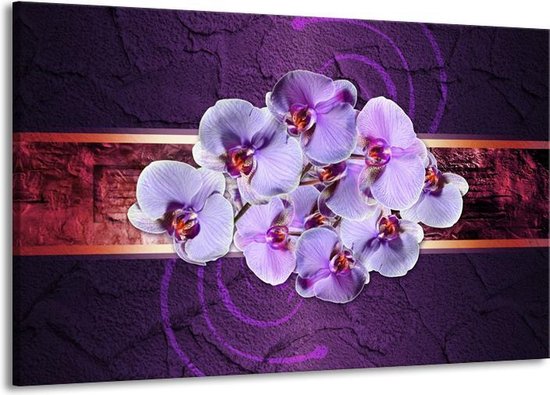 Canvas schilderij Orchidee | Paars | | F005836
