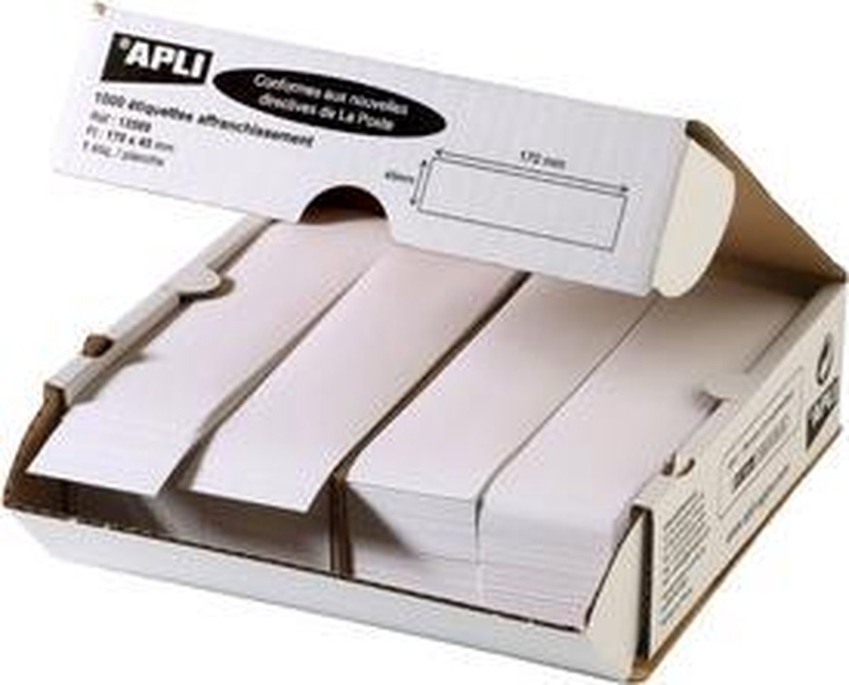 agipa frankeeretiket, 175 x 45 mm, wit