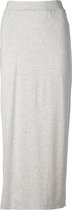 Dames lange tricot rok grijs | Maat XL