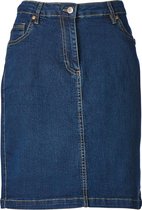 Damesrok denim voorsluiting kort Marine denim | Maat 36