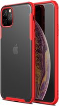 Apple iPhone 11 Pro Max Hoesje - Mobigear - Shockproof Serie - Hard Kunststof Backcover - Rood - Hoesje Geschikt Voor Apple iPhone 11 Pro Max