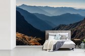 Behang - Fotobehang Silhouetten van de bergen in de Himalaya - Breedte 390 cm x hoogte 260 cm