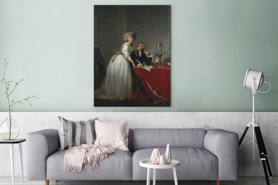 Portrait de M. Lavoisier et de sa femme - Peinture de Jacques-Louis David 90x120 cm - Tirage photo sur toile (Décoration murale salon / chambre)