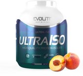 Protein Poeder - UltraIso Whey Isolate 2270g Evolite Nutrition - Perzik - 90g Protein   + GRATIS Bulk Shaker 700ml