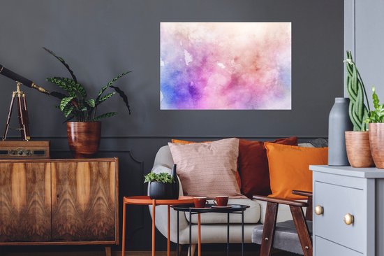 Stickers muraux - Film autocollant - Aquarelle - Rose - Blauw - Teinte - 90x60 cm - Film adhésif - Stickers muraux Chambre d'enfant - Papier peint autocollant