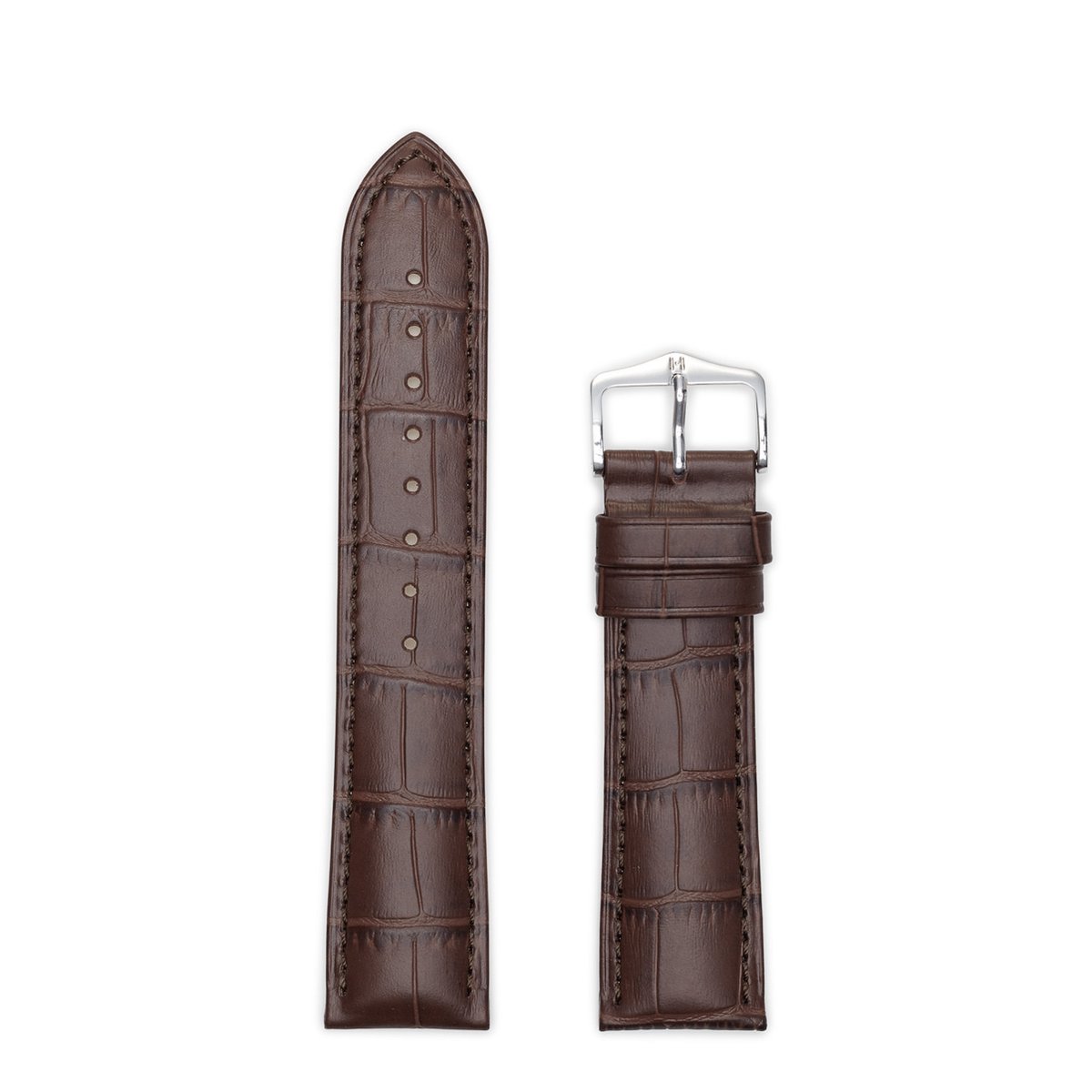 Hirsch Horlogeband - Duke Donkerbruin - Leer - 22mm