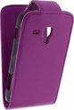 Xccess Leather Flip Case Samsung Galaxy Trend S7560 Purple