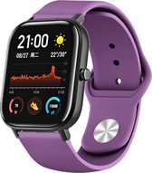 Siliconen Smartwatch bandje - Geschikt voor  Xiaomi Amazfit GTS sport band - paars - Horlogeband / Polsband / Armband