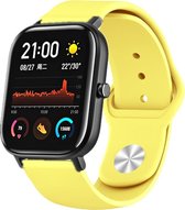 Siliconen Smartwatch bandje - Geschikt voor  Xiaomi Amazfit GTS sport band - geel - Horlogeband / Polsband / Armband