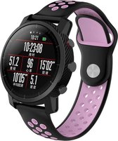 Siliconen Smartwatch bandje - Geschikt voor  Xiaomi Amazfit Pace sport band - zwart/roze - Horlogeband / Polsband / Armband