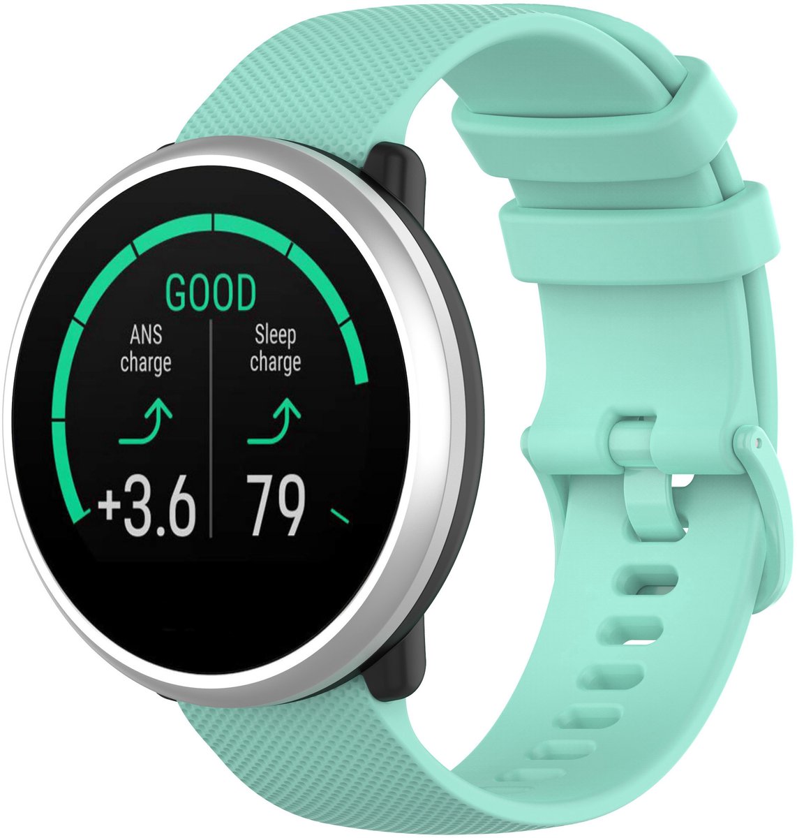 123watches sport gesp band - tahoe blauw - - Geschikt voor Polar Ignite / Ignite 2 / Ignite 3 / Pacer / Unite / Overige smartwatches met 20mm bandje