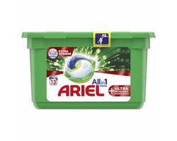 Ariel All-in-1 Pods + Effect Oxi vlekverwijderaar Extra Hygiene Wasmiddelcapsules 13 stuks