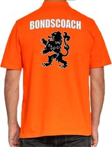 Bondscoach Holland supporter poloshirt oranje met leeuw EK / WK voor heren S