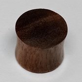 22 mm double flared plug donker hout