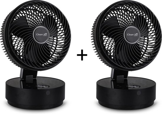 Clean Air Optima® 2 stuks CA-404B - Design Circulator Ventilator -  Oscillatie 80º en... | bol.com