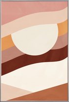 JUNIQE - Poster met kunststof lijst Woven -30x45 /Bruin & Ivoor