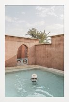 JUNIQE - Poster met houten lijst Summer Escape -13x18 /Bruin &