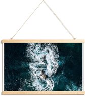 JUNIQE - Posterhanger Whirling Waves by @regnumsaturni -40x60 /Wit &