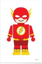 JUNIQE - Poster Flash Toy -20x30 /Geel & Rood