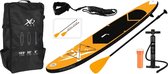 Bol.com XQ Max Special Edition Sup board set - 6-delig - tot 150 kg - 320 cm - tot 150 kg - Opblaasbaar - Oranje/zwart aanbieding