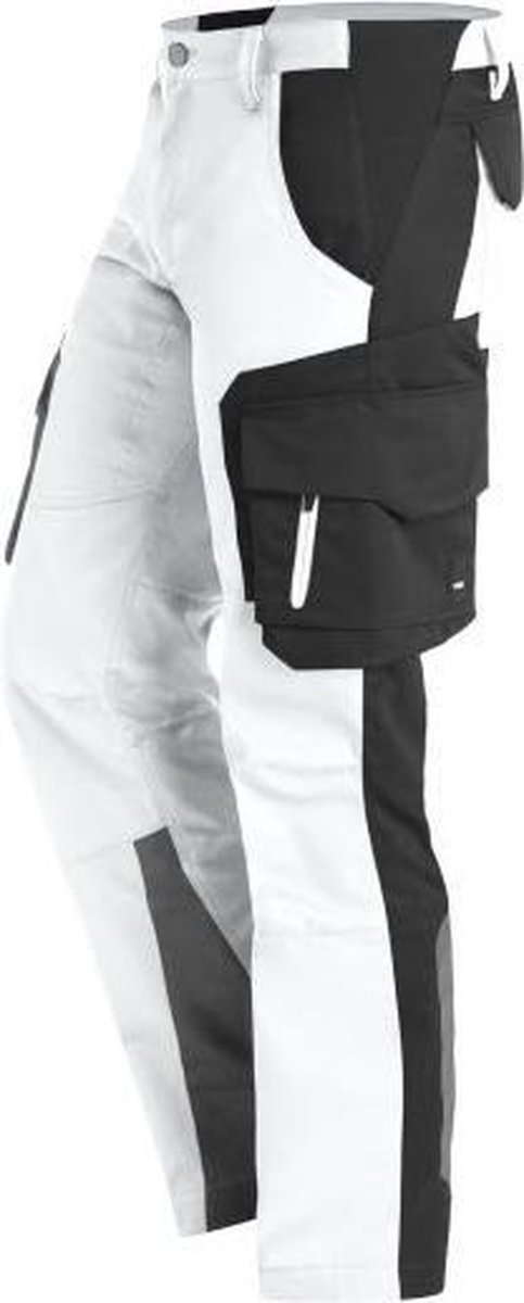 FHB FABIAN Werkbroek 125300 - Wit-Antraciet - 42