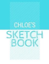 Chloe's Sketchbook: Personalized blue sketchbook with name: 120 Pages