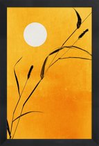 JUNIQE - Poster met houten lijst Sunny Side -13x18 /Geel & Oranje