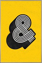 JUNIQE - Poster met kunststof lijst Ampersand geel -20x30 /Geel &