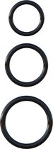 Silicone 3-Ring Stamina Set - Black