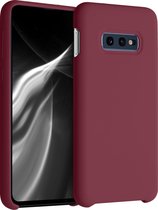 kwmobile telefoonhoesje voor Samsung Galaxy S10e - Hoesje met siliconen coating - Smartphone case in rabarber rood