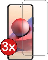 Xiaomi Redmi Note 10 (4G) Screenprotector Glas Gehard Tempered Glass - Xiaomi Redmi Note 10 4G Screen Protector Cover Tempered - 3 PACK