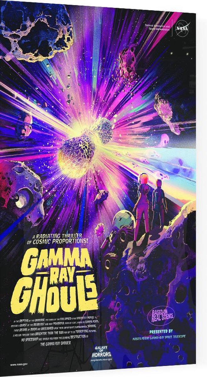Gamma Ray Ghouls (Galaxy of Horrors), NASA/JPL - Foto op Plexiglas - 60 x  90 cm | bol.com