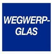 Wegwerpglas bord - kunststof 100 x 100 mm