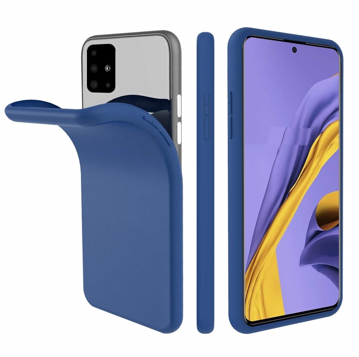 Nano Silicone backcover hoesje Geschikt Voor Samsung Galaxy A71 - Blauw