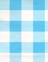 Onszelf behang  OZ 7629 grote ruit blauw