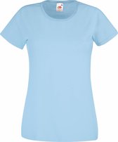 Fruit of the Loom Dames/vrouwen Lady-Fit Valueweight Short Sleeve T-Shirt (Pak van 5) (Hemelsblauw)