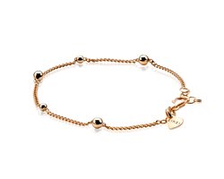 ZINZI zilveren fantasie armband rosé verguld 17-20 cm ZIA987R