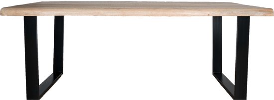 Eettafel Uvra 180 cm - u poot - Mangohout Naturel