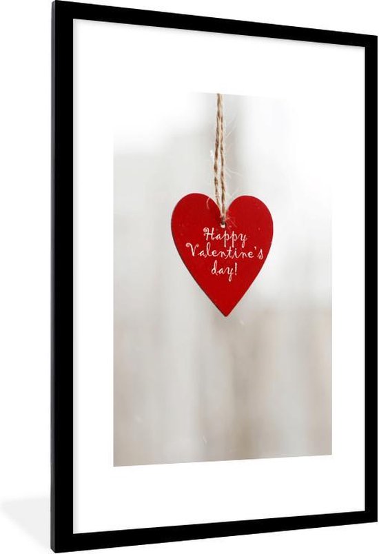 Photo dans le cadre - Un coeur avec le texte Happy valentines day for  valentine cadre... | bol.com