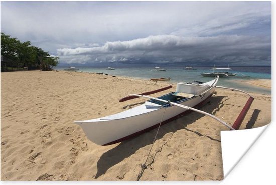 eend Foto Ontslag nemen Verschillende boten zichtbaar vanaf het mooie strand van Pamilacan Island  National... | bol.com
