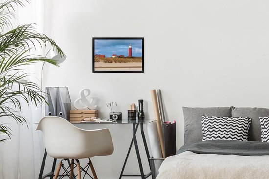 Photo encadrée - Cadre photo Phare aux Nederland noir sans passe partout 30x20 cm - Affiche encadrée (Décoration murale salon / chambre)