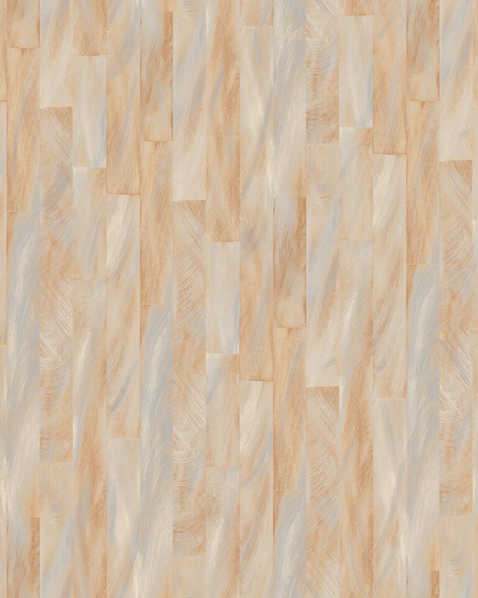 Strepen behang Profhome VD219142-DI vliesbehang hardvinyl warmdruk in reliëf gestempeld met grafisch patroon subtiel glanzend beige licht-ivoorkleurig 5,33 m2