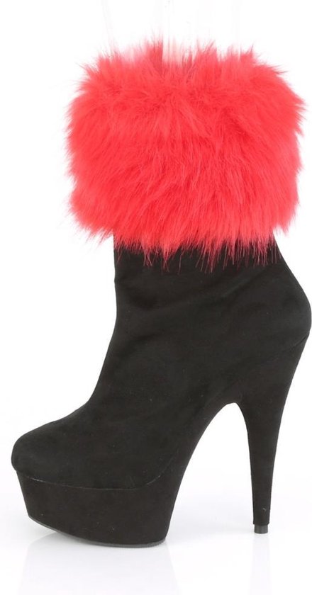 Pleaser Platform Bottes femmes -38 Chaussures- DELIGHT-1000 US 8 Zwart/Rose